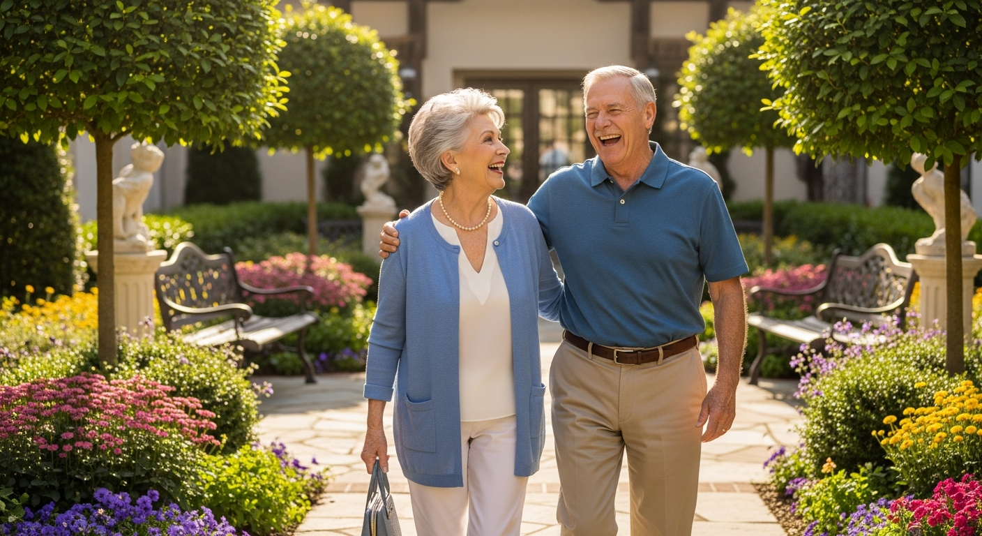 Seniors enjoying elegant dining together at Cardinal Senior Living